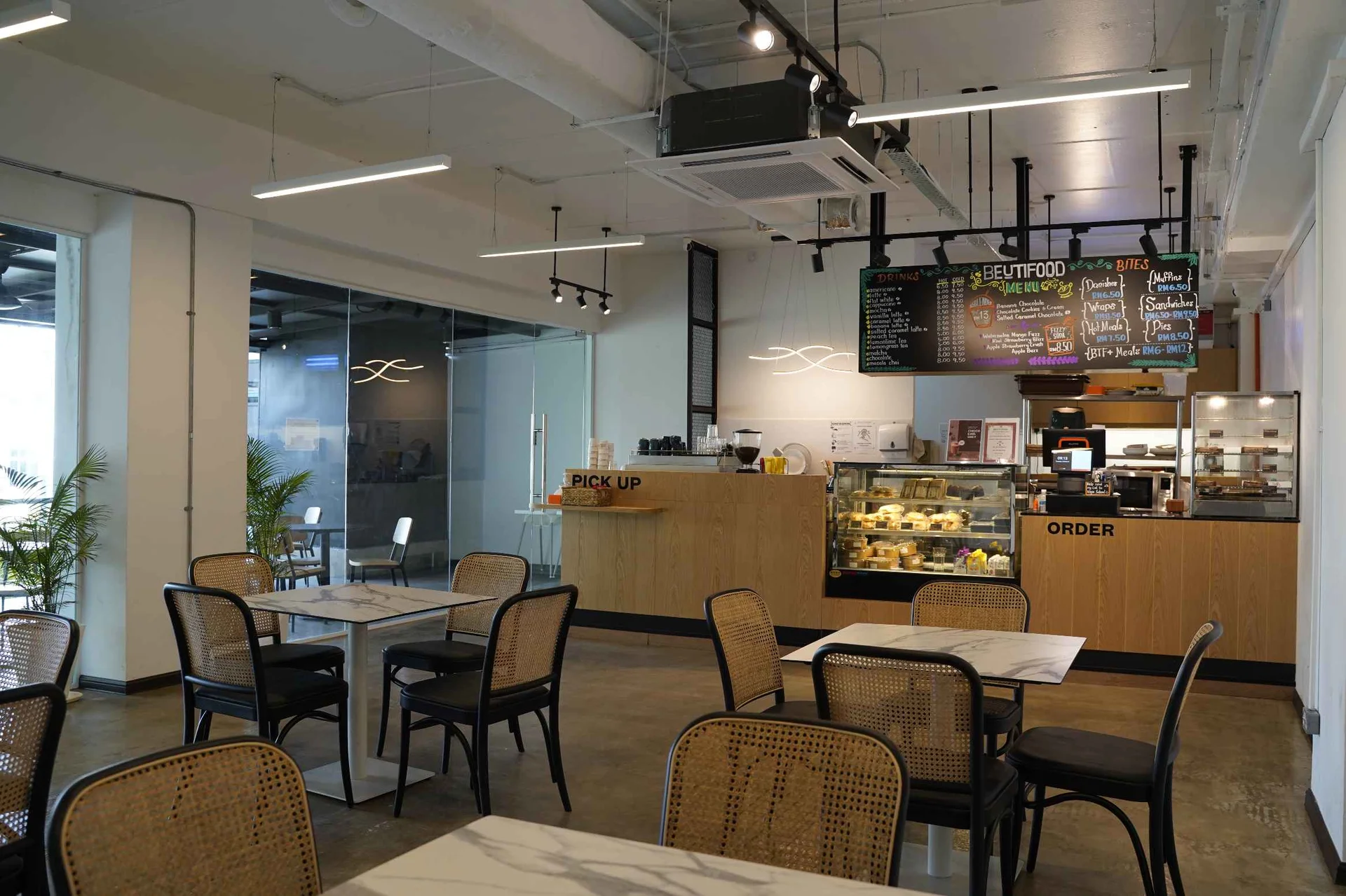 Cafe inside a school campus