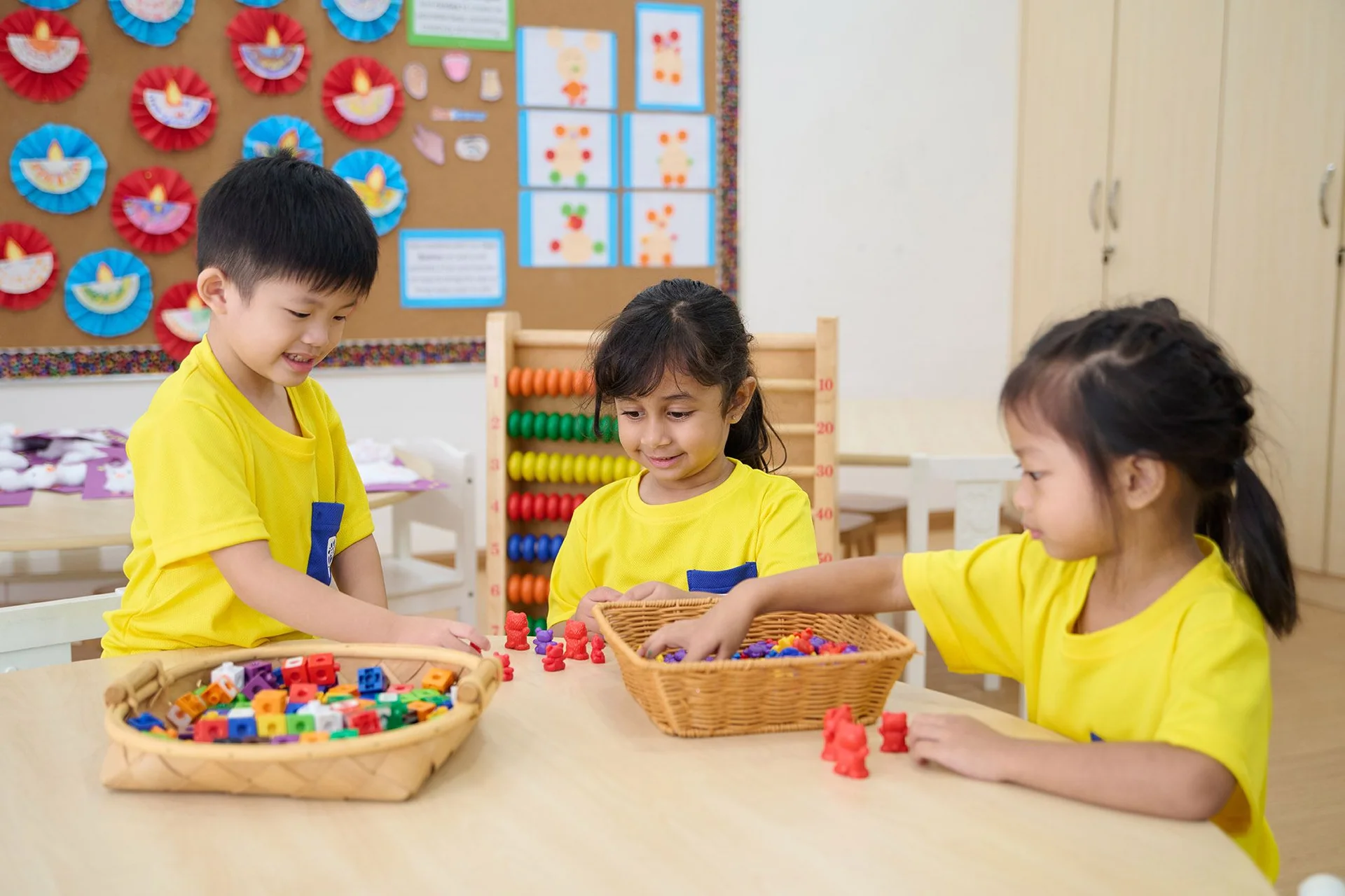 Kids doing educational activities together