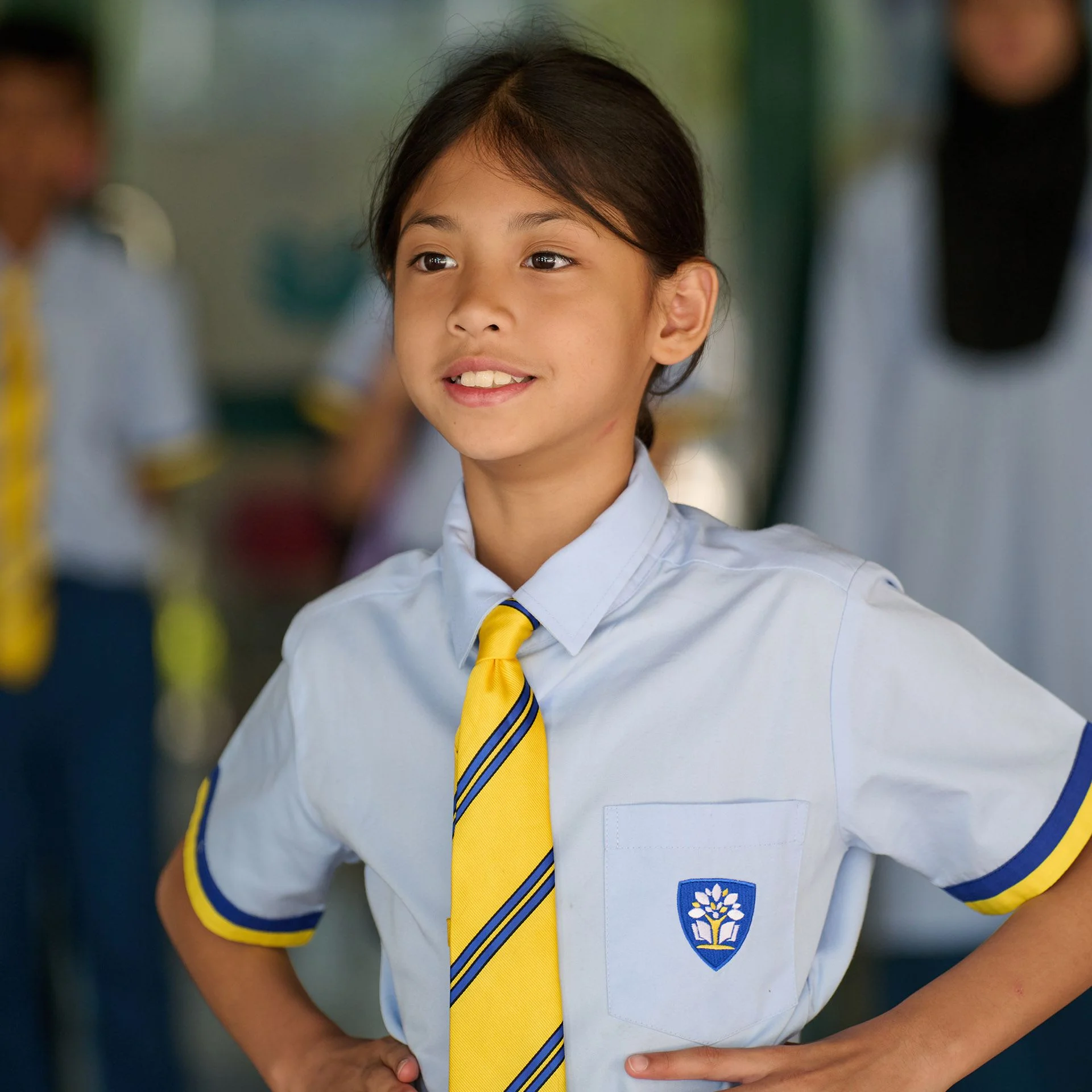 APS student wearing her uniform