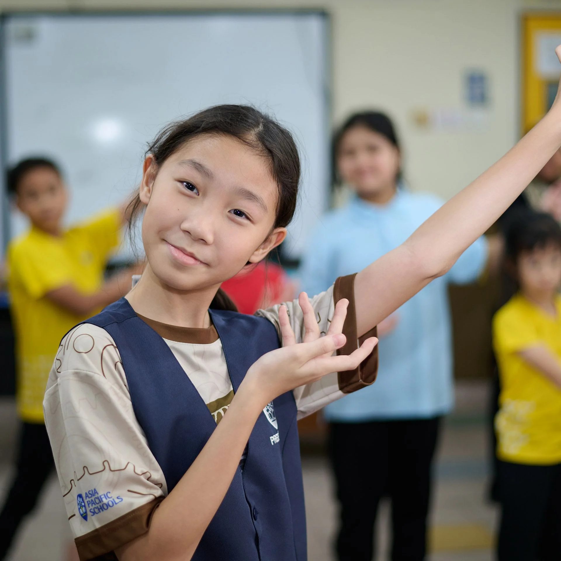 Girl smiling and striking a pose