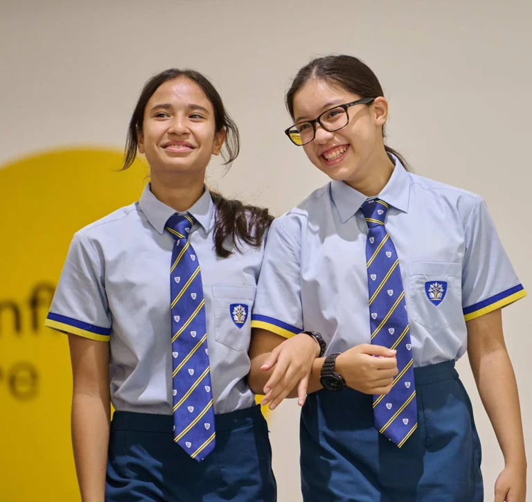 APS students holding their arms
