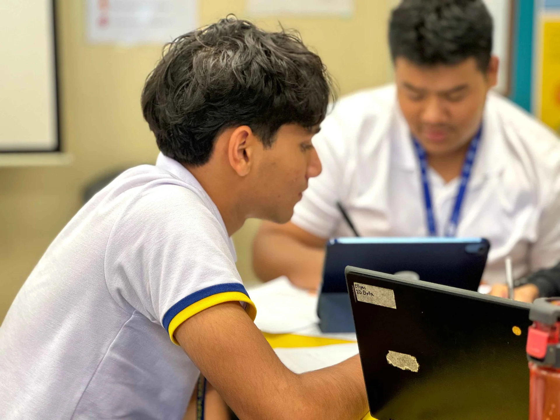 Student taking notes 